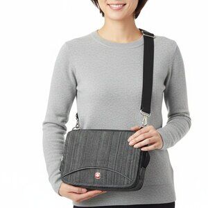 Swiss Gear Black Nylon Crossbody Shoulder Bag Travel Commuter Utility Tactical